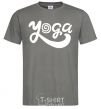 Men's T-Shirt Yoga lettering dark-grey фото