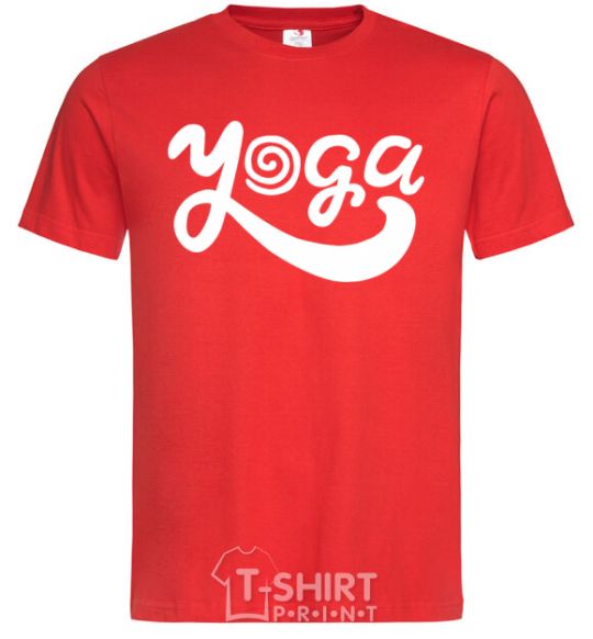 Men's T-Shirt Yoga lettering red фото