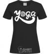 Women's T-shirt Yoga lettering black фото