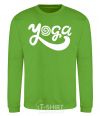 Sweatshirt Yoga lettering orchid-green фото