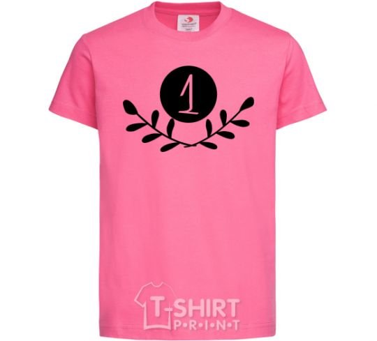 Детская футболка Number one Ярко-розовый фото