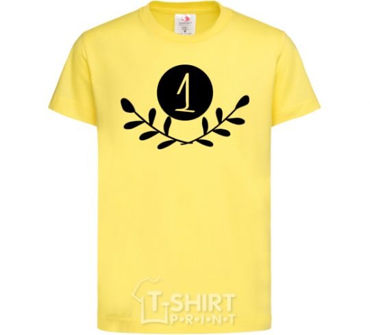 Детская футболка Number one Лимонный фото