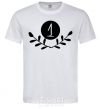Men's T-Shirt Number one White фото