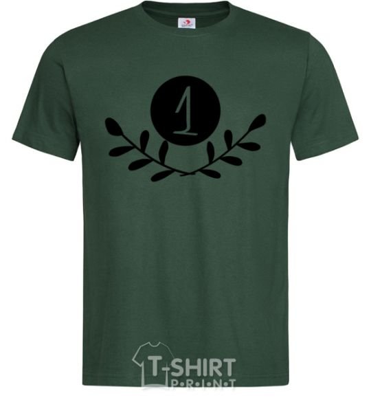Men's T-Shirt Number one bottle-green фото