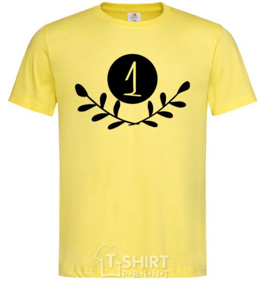 Мужская футболка Number one Лимонный фото
