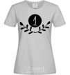 Women's T-shirt Number one grey фото