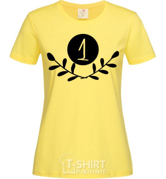 Женская футболка Number one Лимонный фото