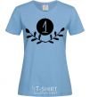 Women's T-shirt Number one sky-blue фото