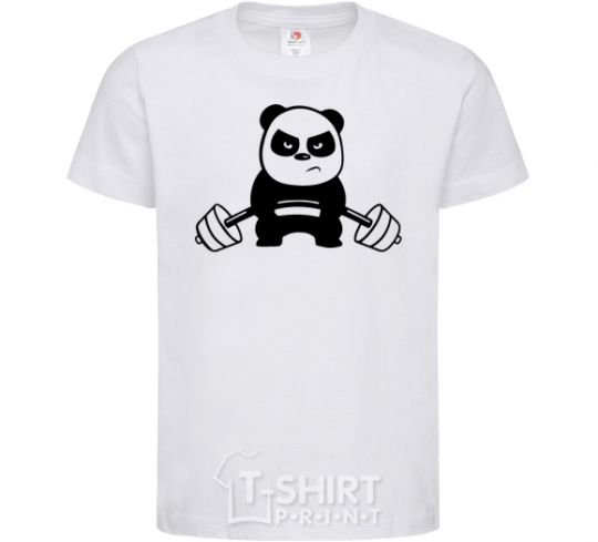 Kids T-shirt Strong panda White фото