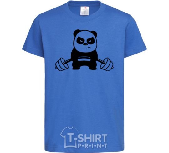 Kids T-shirt Strong panda royal-blue фото