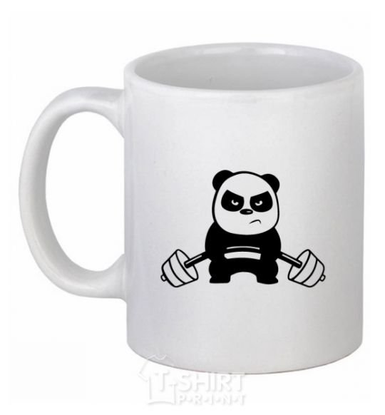 Ceramic mug Strong panda White фото