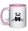 Чашка с цветной ручкой Strong panda Нежно розовый фото