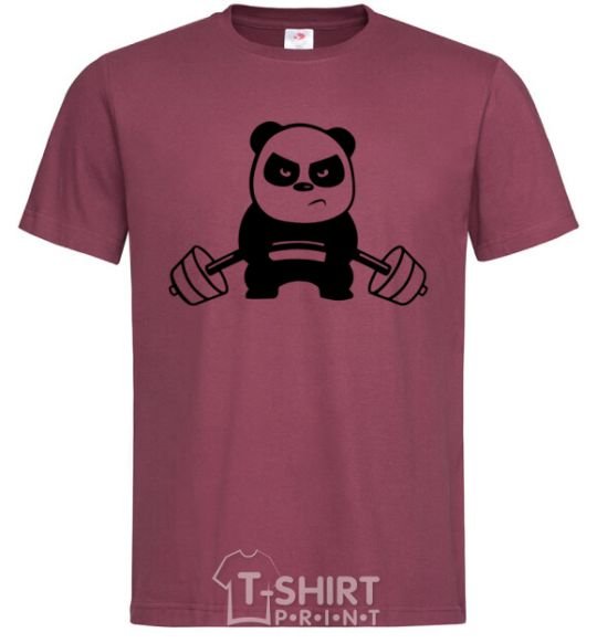 Мужская футболка Strong panda Бордовый фото
