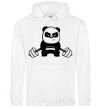 Men`s hoodie Strong panda White фото