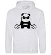 Men`s hoodie Strong panda sport-grey фото