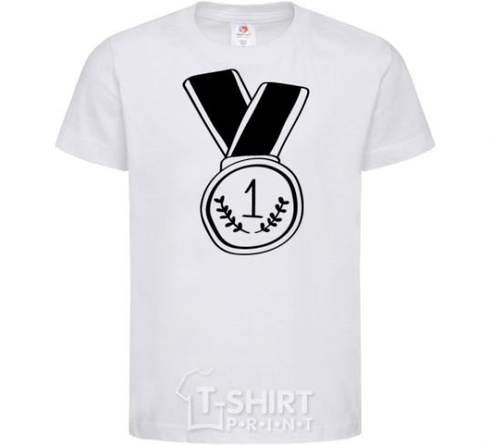 Kids T-shirt Medal 1 White фото