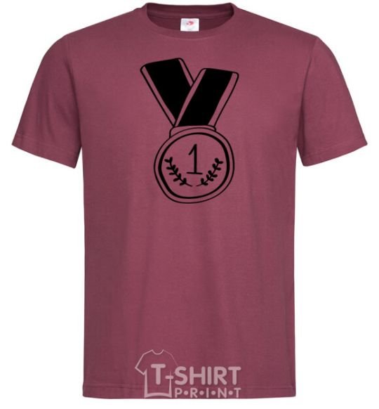 Men's T-Shirt Medal 1 burgundy фото