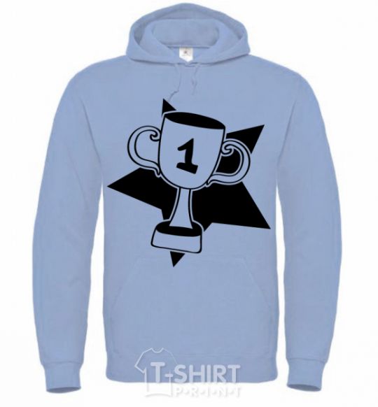 Men`s hoodie Winner's Cup sky-blue фото