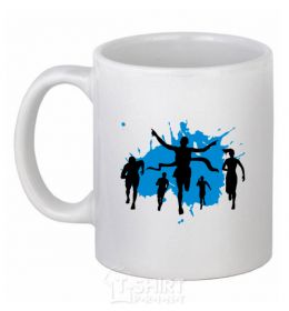 Ceramic mug Winner runner White фото