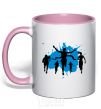 Mug with a colored handle Winner runner light-pink фото