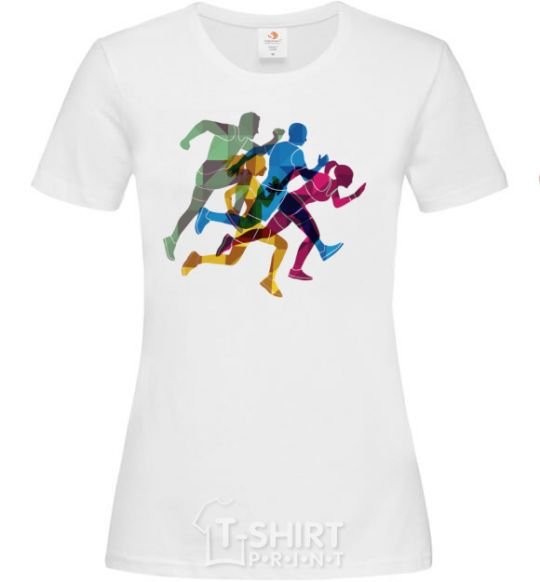 Women's T-shirt Runners White фото