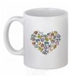 Ceramic mug Heart sports White фото