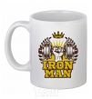 Ceramic mug Iron man V.1 White фото