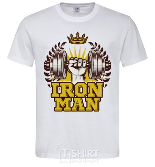 Men's T-Shirt Iron man V.1 White фото