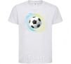 Детская футболка Мяч футбольный брызги Белый фото