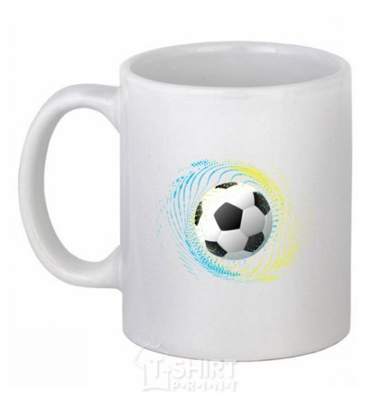 Ceramic mug Splash soccer ball White фото