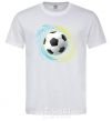 Мужская футболка Мяч футбольный брызги Белый фото