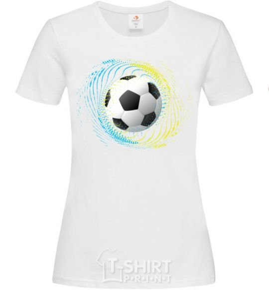 Women's T-shirt Splash soccer ball White фото