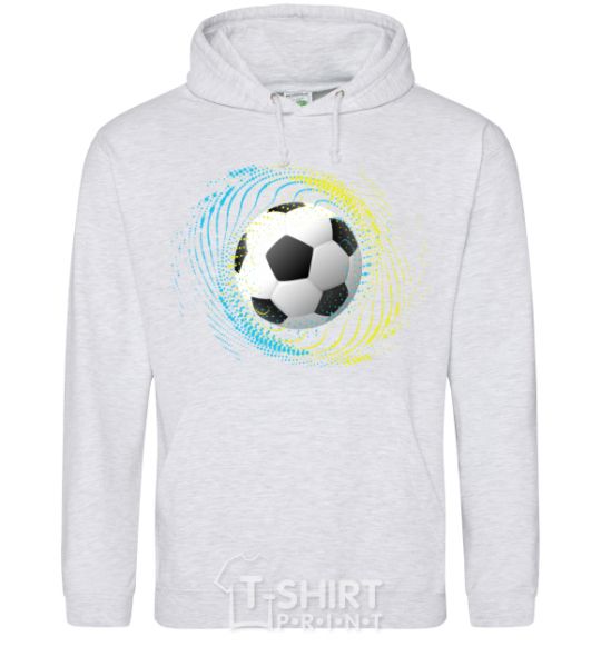 Men`s hoodie Splash soccer ball sport-grey фото