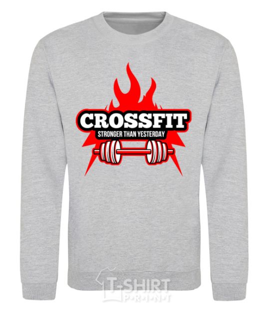 Sweatshirt Stronger than yesterday sport-grey фото