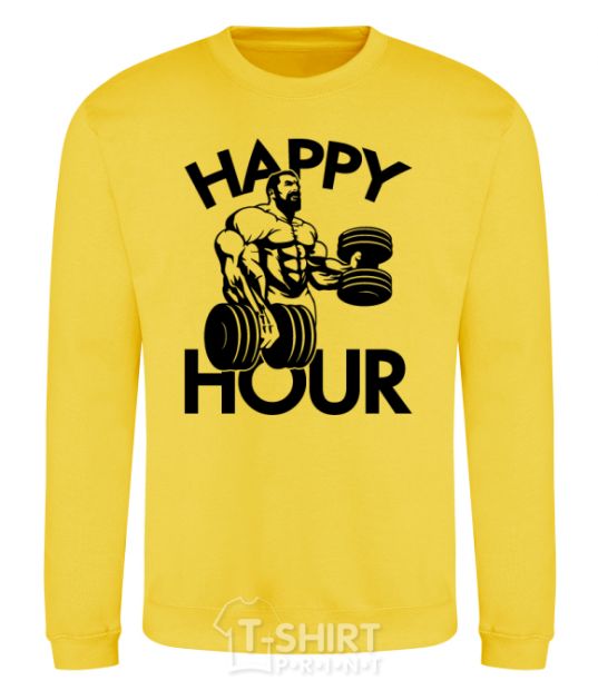 Sweatshirt Happy hour yellow фото