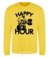 Sweatshirt Happy hour yellow фото