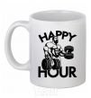 Ceramic mug Happy hour White фото