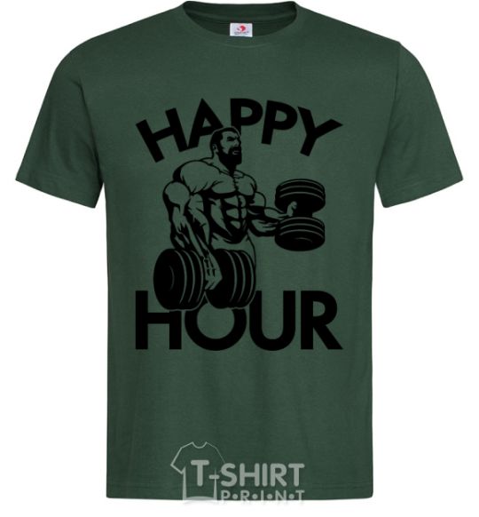 Men's T-Shirt Happy hour bottle-green фото