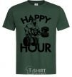 Мужская футболка Happy hour Темно-зеленый фото