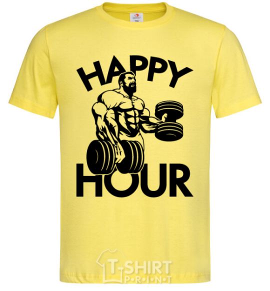 Men's T-Shirt Happy hour cornsilk фото