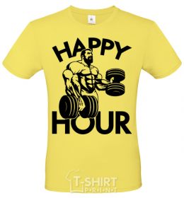 Men's T-Shirt Happy hour cornsilk фото