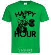 Мужская футболка Happy hour Зеленый фото