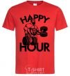 Мужская футболка Happy hour Красный фото