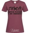 Женская футболка Zumba i do crossfit Бордовый фото