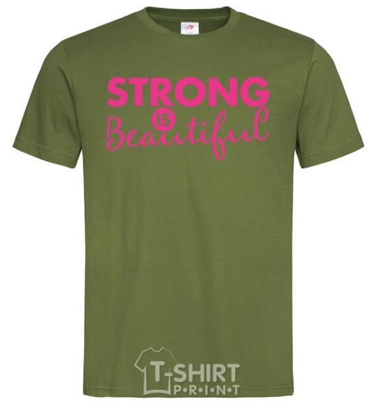 Men's T-Shirt Strong is beautiful millennial-khaki фото