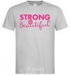 Men's T-Shirt Strong is beautiful grey фото