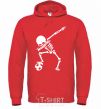 Men`s hoodie Football skeleton bright-red фото