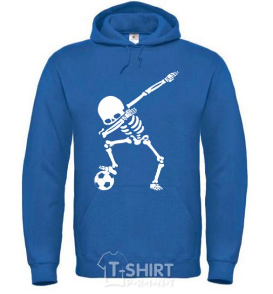 Men`s hoodie Football skeleton royal фото