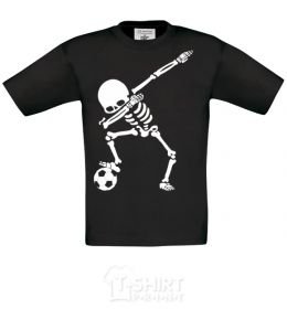 Kids T-shirt Football skeleton black фото