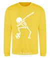 Sweatshirt Football skeleton yellow фото